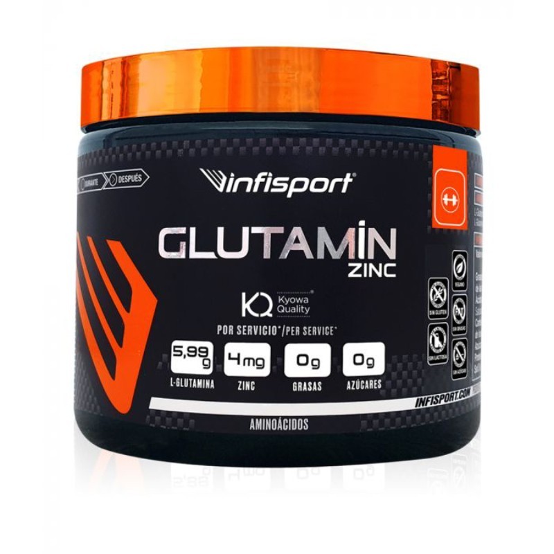 Glutamin + Zinc 300 gr - Infisport Frete grátis!
