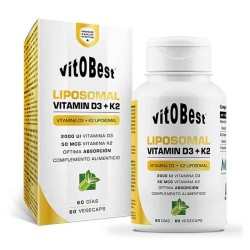 Liposomal Vitamin D3+K2 60 Vegecaps- Vitobest® - Frete grátis!