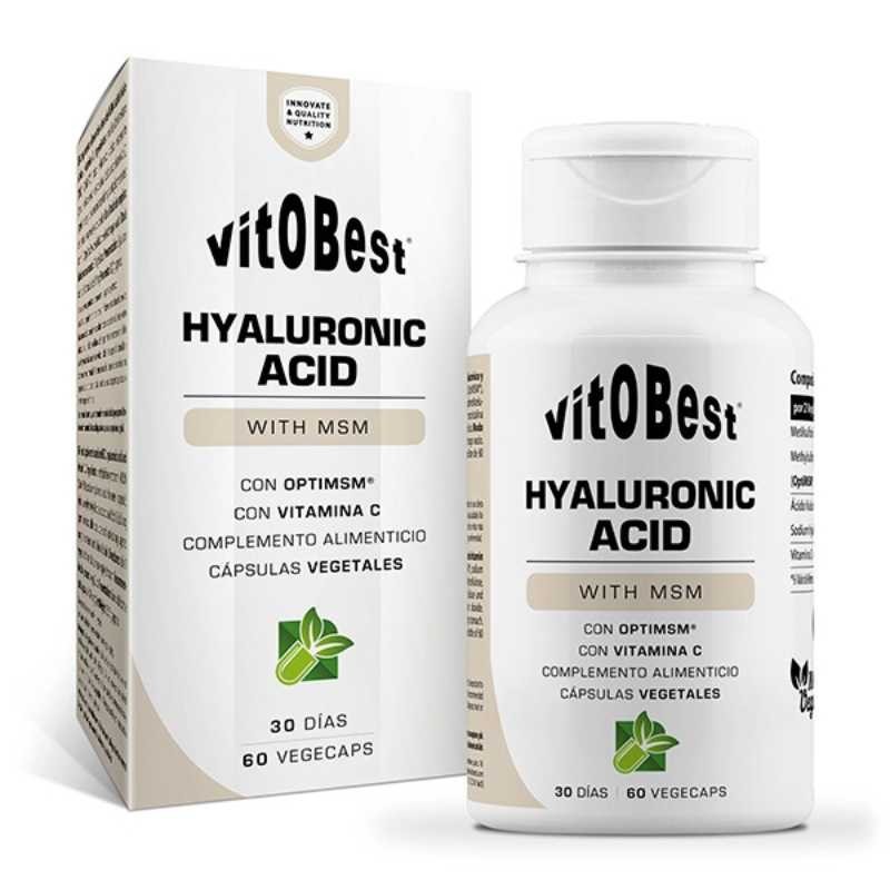 Ácido Hialuronico con MSM 60 Vcaps - VitOBest Frete grátis!