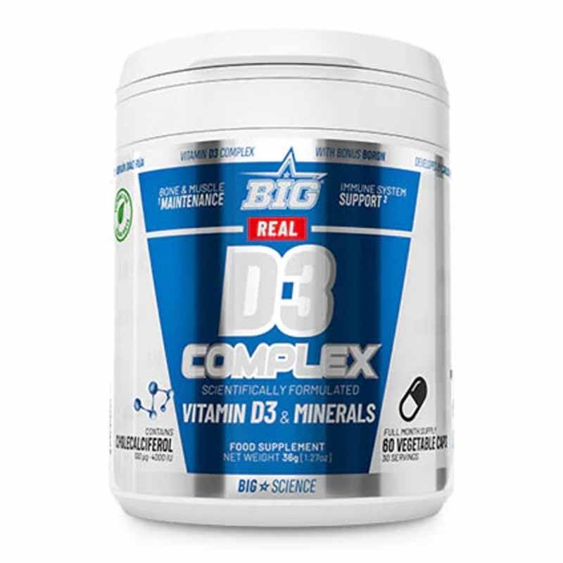Real Vitamina D3 + Boro Complex 60 Vcaps - BigScience - Frete grátis!