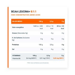 BCAA Leucina+ 8:1:1 Polvo 200 g - Infisport Frete grátis!