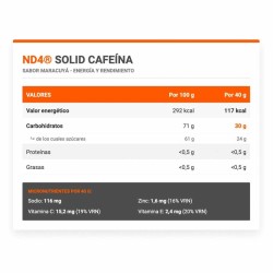 ND4 Solid Cafeína Bar 1x40grs - Infisport Frete grátis!