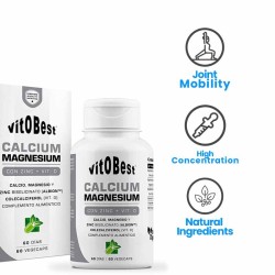 Calcium Magnesium 60 caps Calcio Magnesio - Vitobest ¡Envío Gratis!