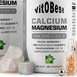 Calcium Magnesium 60 caps Calcio Magnesio - Vitobest ¡Envío Gratis!