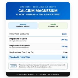 Calcium Magnesium 60 caps Calcio Magnesio - Vitobest ¡Envío Gratis!
