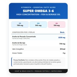 Super Omega 3-6 - 100 Perlas - VitOBest. ¡Envíos Gratis!
