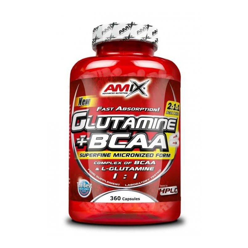 Glutamine + BCAA 360 Caps - Amix Glutamina