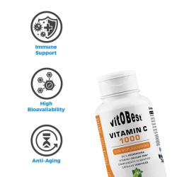 Vitamina C-1000 Con Bioflavonoides 60 Vcaps - VitOBest Frete grátis!