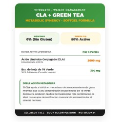 CLA  + Te verde - 70 Cápsulas  - VitOBest Frete grátis!