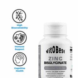 Zinc Bisglycinate 50 caps - VitOBest Frete grátis!