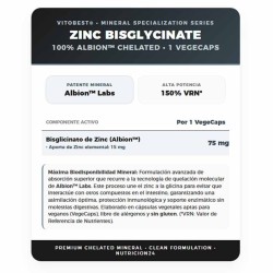 Zinc Bisglycinate 50 caps - VitOBest Frete grátis!