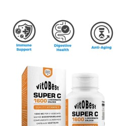 Super C 1600 60Vcaps- Vitobest Frete grátis!