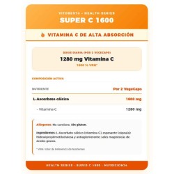 Super C 1600 60Vcaps- Vitobest Frete grátis!