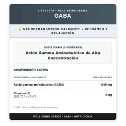 GABA Ácido Gamma-Aminobutírico 60 Caps - VitOBest. ¡Envíos Gratis!