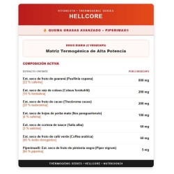 Hellcore  Thermogenic 90 Cápsulas  - VitOBest Frete grátis!