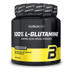 100% L-Glutamine 240 g - imagen oficial BioTechUSA