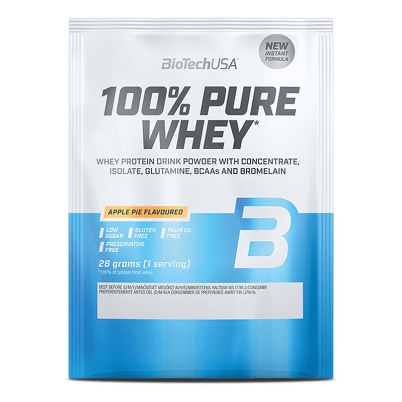 100% Pure Whey 28 g - Tarta de manzana - imagen oficial BioTechUSA