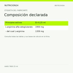 AAKG 7800 25 ml - Composición declarada | Nutricion24