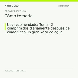 Active Woman 60 tabletas - Cómo tomarlo | Nutricion24