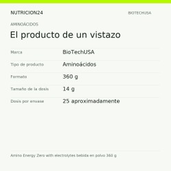 Amino Energy Zero with electrolytes bebida en polvo 360 g - El producto de un vistazo | Nutricion24
