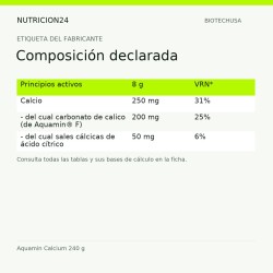 Aquamin Calcium 240 g - Composición declarada | Nutricion24