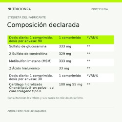 Arthro Forte Pack 30 paquetes - Composición declarada | Nutricion24