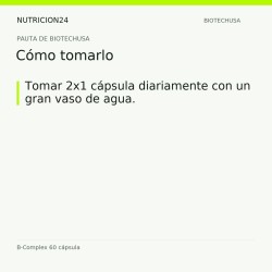 B-Complex 60 cápsula - Cómo tomarlo | Nutricion24
