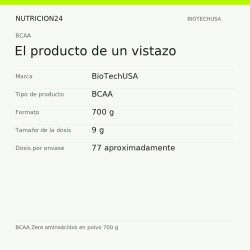 BCAA Zero aminoácidos en polvo 700 g - El producto de un vistazo | Nutricion24