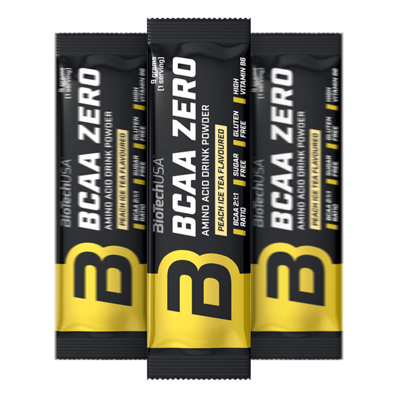 BCAA Zero aminoácidos en polvo 9 g - té helado de melocotón - imagen oficial BioTechUSA