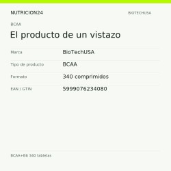 BCAA+B6 340 tabletas - El producto de un vistazo | Nutricion24