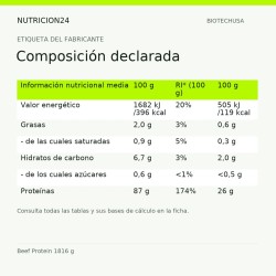 Beef Protein 1816 g - Composición declarada | Nutricion24