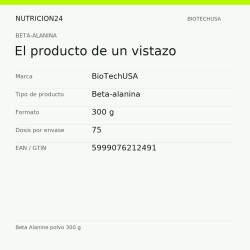 Beta Alanine polvo 300 g - El producto de un vistazo | Nutricion24
