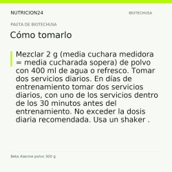 Beta Alanine polvo 300 g - Cómo tomarlo | Nutricion24