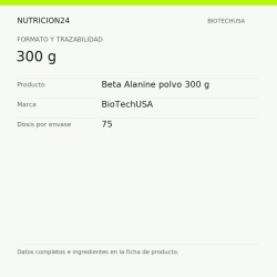Beta Alanine polvo 300 g - 300 g | Nutricion24