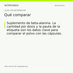 Beta Alanine 90 megacápsulas - Qué comparar | Nutricion24