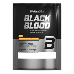 Black Blood NOX+ bebida en polvo 20 g - fruta tropical - imagen oficial BioTechUSA