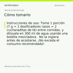 Bebida en polvo Black Burn 210 g - Cómo tomarlo | Nutricion24