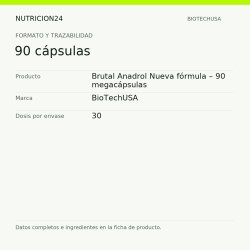 Brutal Anadrol Nueva fórmula – 90 megacápsulas - 90 cápsulas | Nutricion24