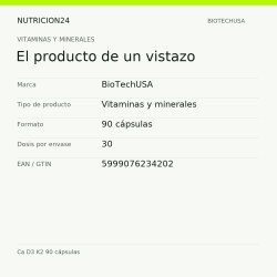 Ca D3 K2 90 cápsulas - El producto de un vistazo | Nutricion24