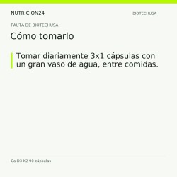 Ca D3 K2 90 cápsulas - Cómo tomarlo | Nutricion24