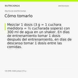 CA-HMB 3000 polvo 270 g - Cómo tomarlo | Nutricion24
