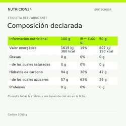 Carbox 1000 g - Composición declarada | Nutricion24
