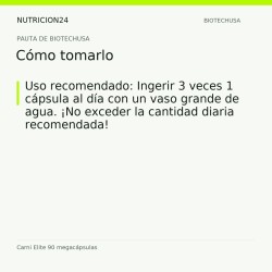 Carni Elite 90 megacápsulas - Cómo tomarlo | Nutricion24