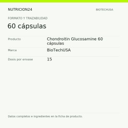 Chondroitin Glucosamine 60 cápsulas - 60 cápsulas | Nutricion24