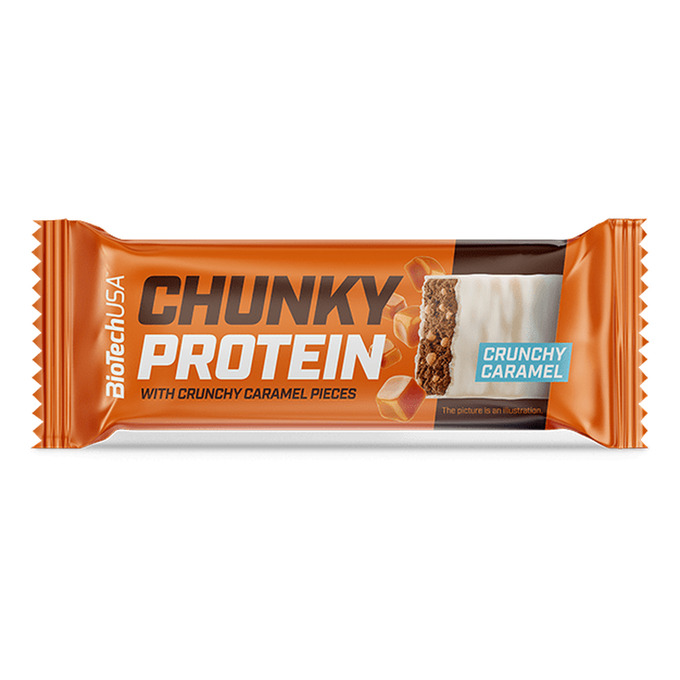 Barra de proteína Chunky Protein 50 g - Crunchy Caramel - imagen oficial BioTechUSA