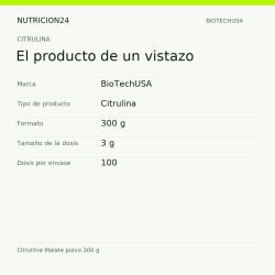 Citrulline Malate polvo 300 g - El producto de un vistazo | Nutricion24
