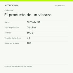Citrulline Malate polvo 300 g neutro - El producto de un vistazo | Nutricion24