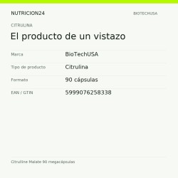 Citrulline Malate 90 megacápsulas - El producto de un vistazo | Nutricion24