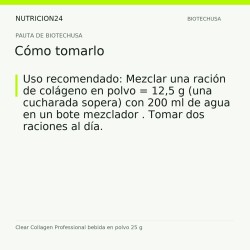 Clear Collagen Professional bebida en polvo 25 g - Cómo tomarlo | Nutricion24