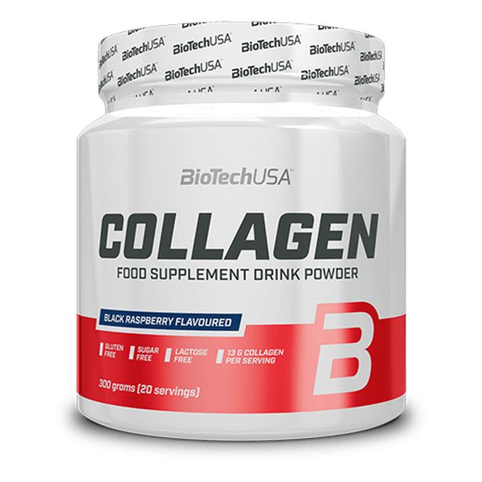 Collagen bebida en polvo 300 g - frambuesa negra - imagen oficial BioTechUSA